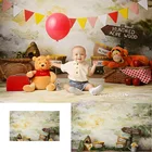 Фон для фотосъемки с изображением милого меда, хунни медведь, Новорожденный ребенок, день рождения, фон для фотосъемки, фотосессия, Фотофон