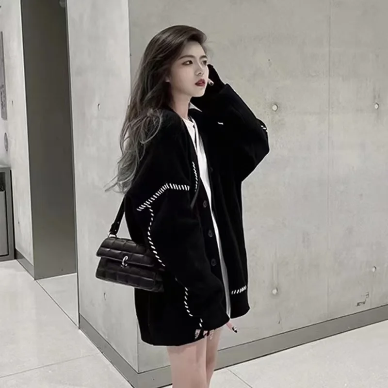 

Женский свободный кардиган с коротким рукавом, 20