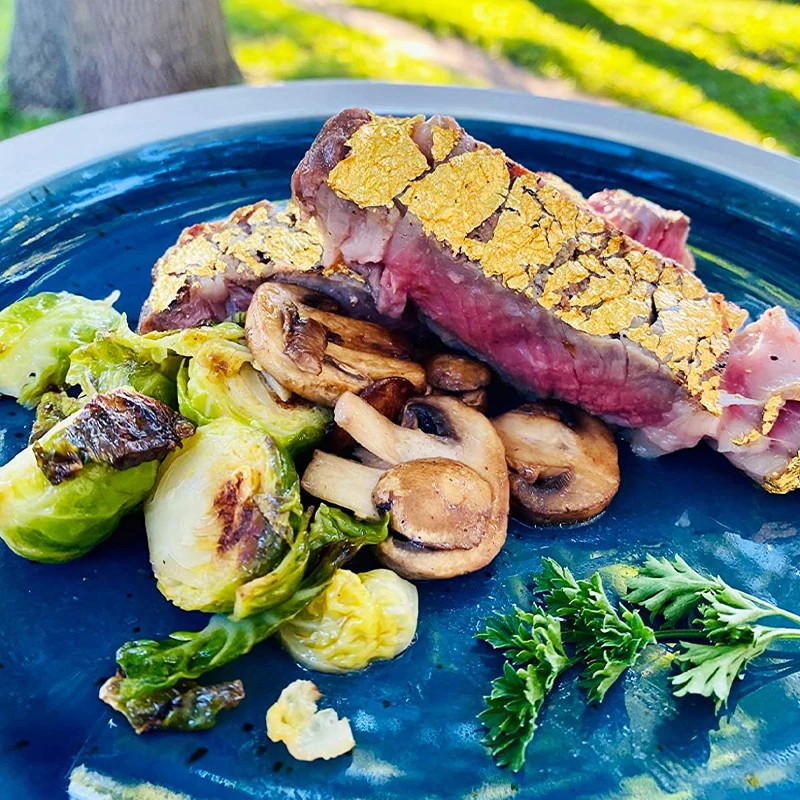 

24K Gold Leaf Edible Gold Foil Sheets for Cake Decoration Arts Craft Paper Painting Skin Care Home 10pcs Real Gold Foil Gilding