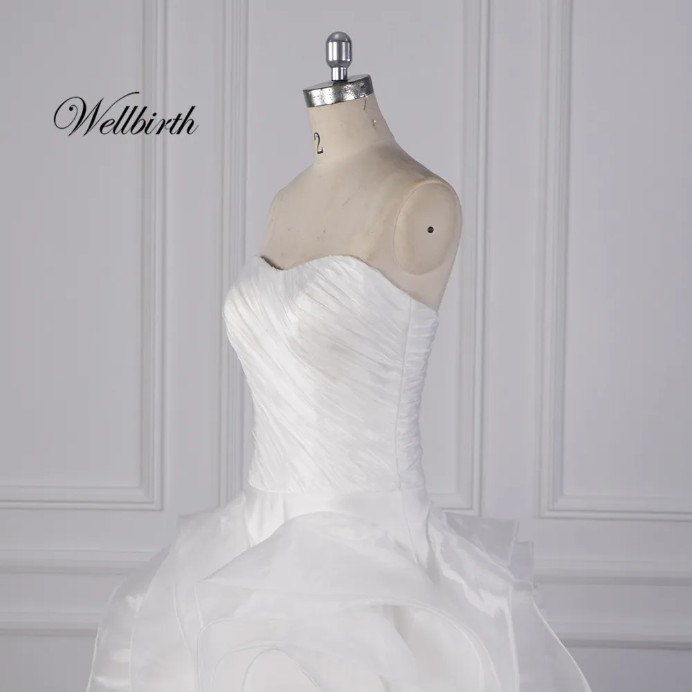 Реальное изображение Wellbirth Vestido de novia милое бальное платье свадебное платье с открытыми плечами свадебное платье js002
