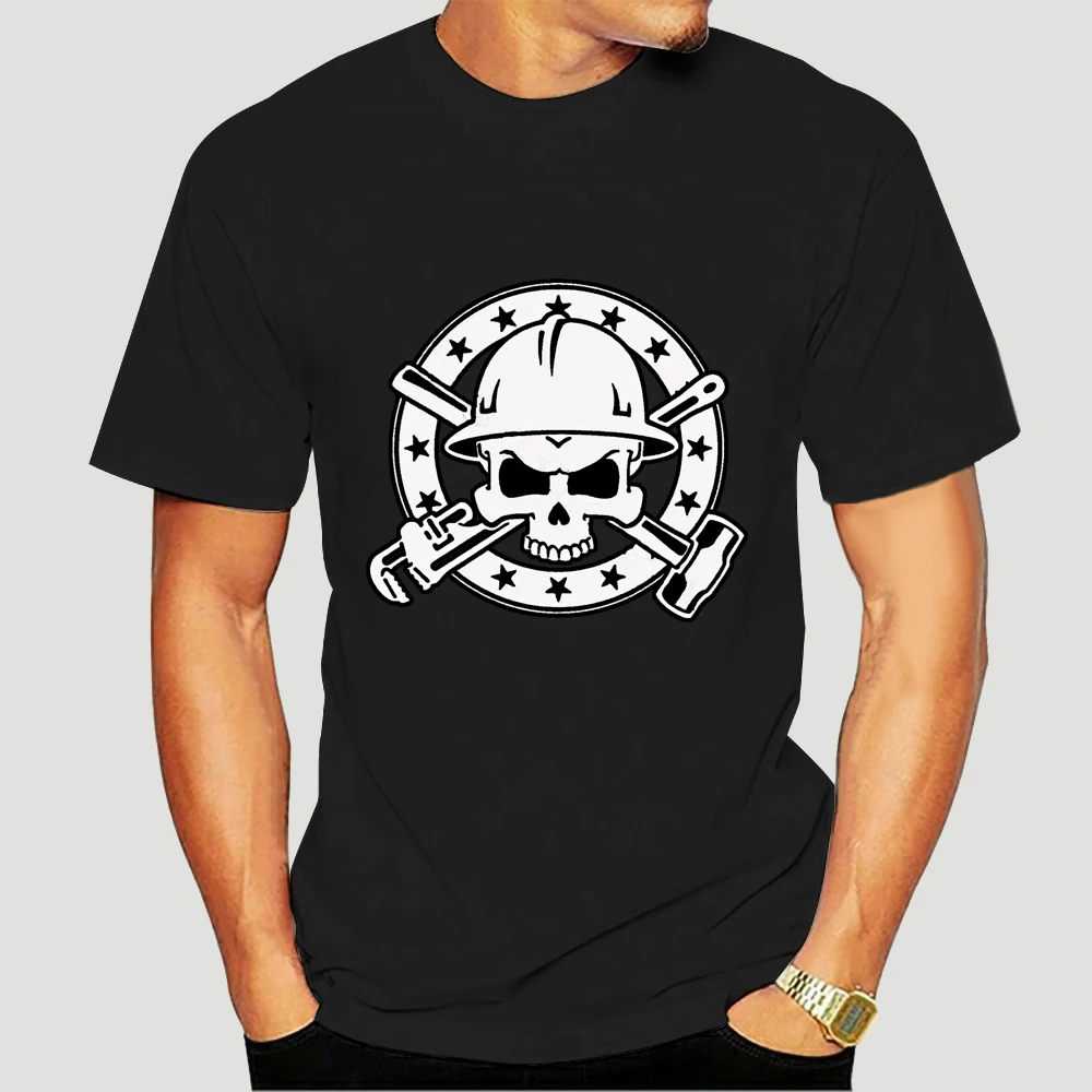 

Double Side Plumbers T-Shirt - Plumber Skull T Shirt Plumbing Contractor Logo Tee Shirt Sweatshirt-2400D
