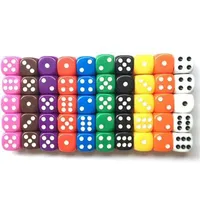 10Pcs High Quality 16mm Multi Color Six Sided Spot D6 Playing Games Dice Set Opaque Dice For Bar Pub Club Party Board Game 1