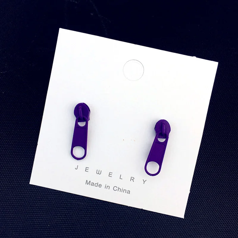 DoreenBeads Creative Stud Earrings For Women Accessories Yellow Red Colorful Zipper Style Jewelry 27mm x 7mm 1 Pair | Украшения и