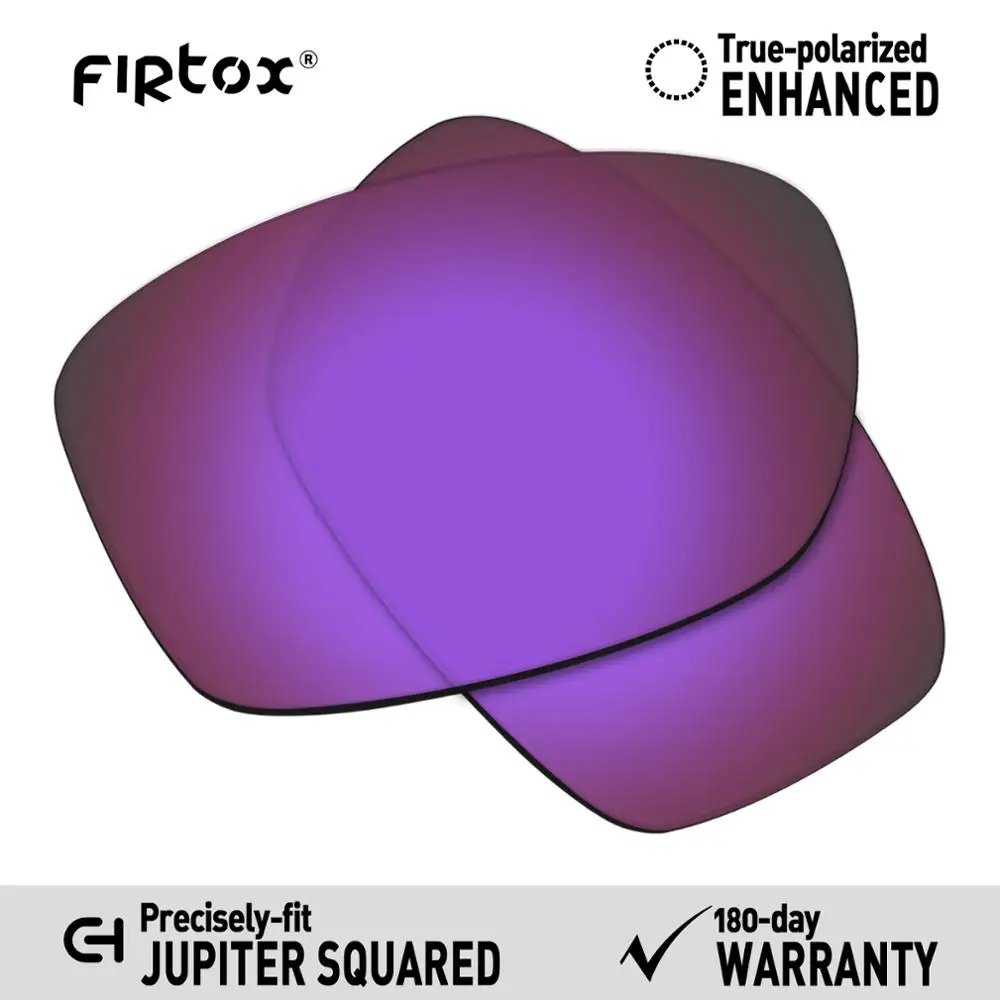 Purple-Polarized Firtox поляризационные Сменные рассеиватели UV400 для солнцезащитных очков ocley Jupiter в квадрате OO9135(Только Совместимые линзы - Цвет линз: Purple-Polarized