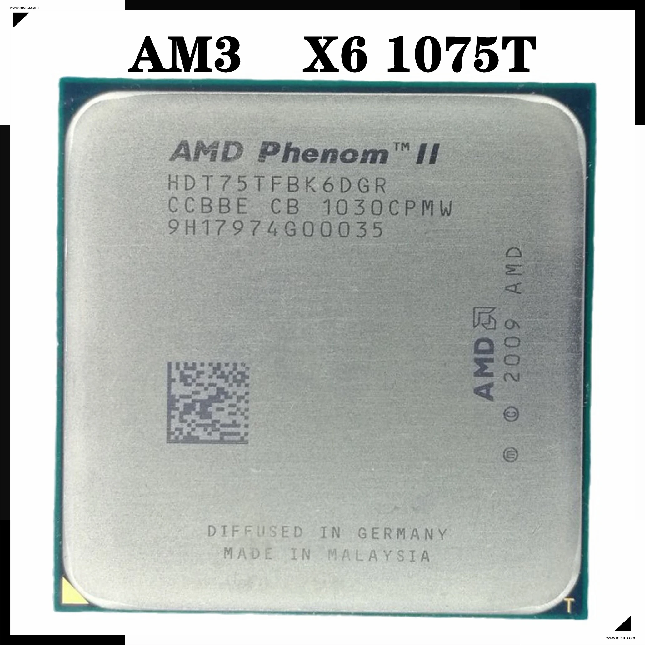Процессор AMD Phenom II X6 1075T 1075/HDT75TFBK6DGR/AM3/938pin/125 Вт/3 0 ГГц/E0 разъем AM3|Процессоры| |