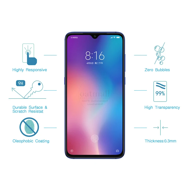 2 шт полное покрытие Закаленное стекло пленка для Xiaomi MI 9 / Pro 5G 9SE Защитное экрана