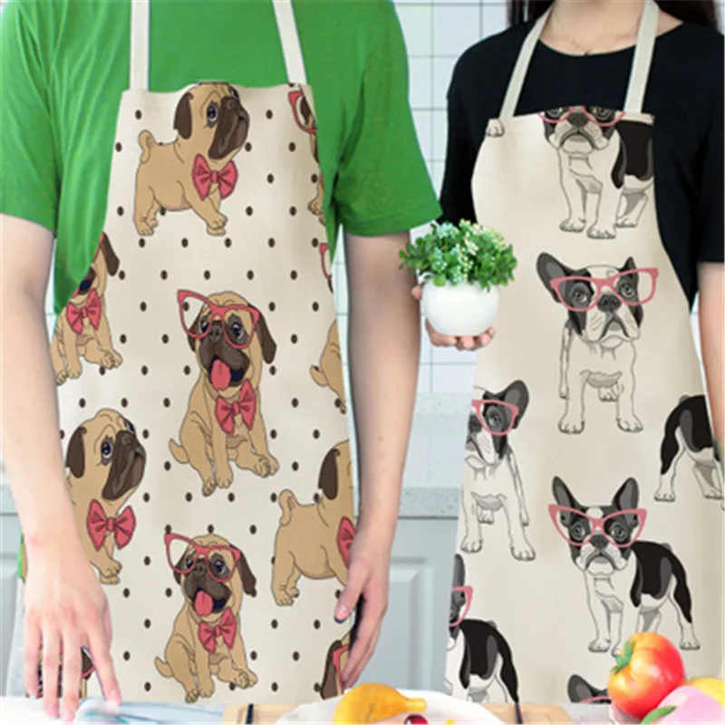1 шт. Кухонные фартуки с мультяшной собакой для женщин поваров нагрудники выпечки