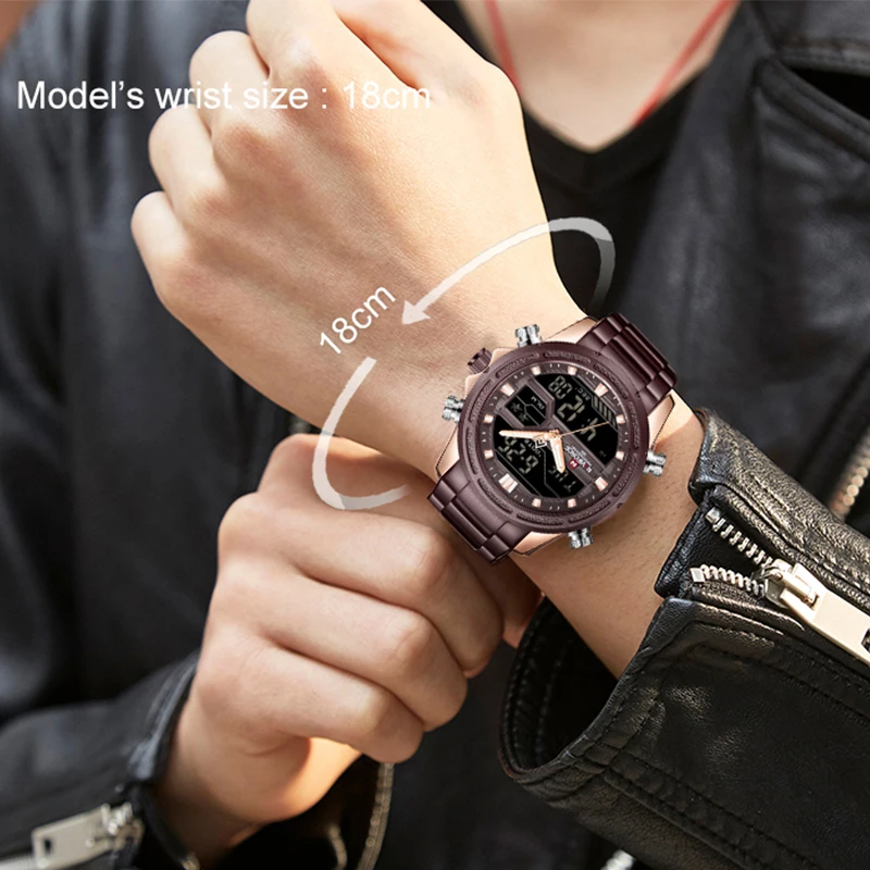 

NAVIFORCE Top Brand Luxury Man Quartz WristWatch Stainless Steel Business Waterproof Sport Men Watch Male Date Relogio Masculino