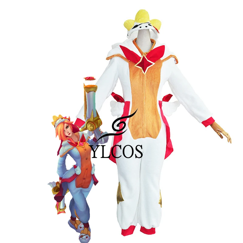 

Пижама с героями игры LOL Guardian Miss Fortune, карнавальный костюм, длинный красный парик, Вечерние сиамские костюмы на Хэллоуин с героями мультфильмов