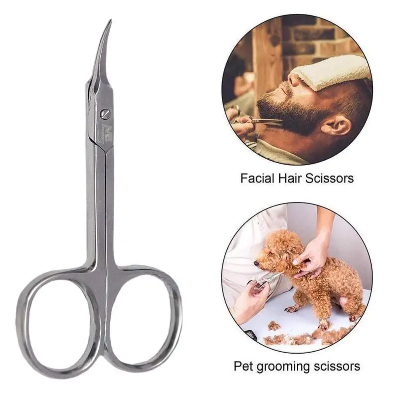 

Pointed Arc Scissors Manicure Scissor Trimming Nose Remover Salon Hair Dead Skin Nail Nail Curved Scissors J3P8