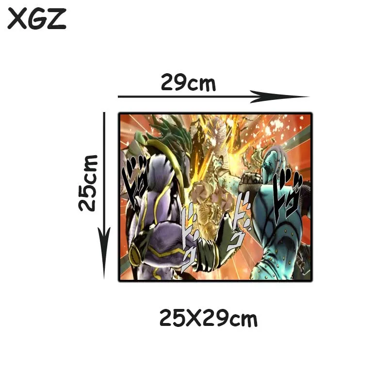 

XGZ Anime Monster HD Customized Large Mouse Pad Black Lock Edge JoJo's Bizarre Adventure Office Computer Desk Mat Non-slip Xxl