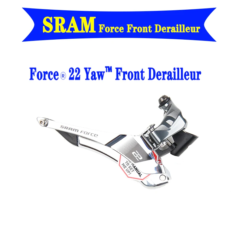 

SRAM Force® 22 Yaw™ Front Derailleur 2S 22 Speed 2X11 Direct Mount with Chain Spotter