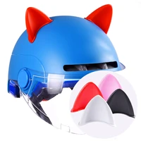 1pair car motorcycle helmet cat ears motocross full face off road helmet decoration sticker car styling motorcycle accessories