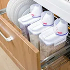 Контейнер для хранения пищевых продуктов, 2000 мл, пластиковый контейнер для лапши в кухонном холодильнике, многослойный контейнер для хранения, прозрачные Герметичные банки # T1P