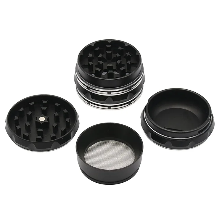 Большая измельчитель для трав с черепом 63 мм 4-слойная металлическая табака дыма