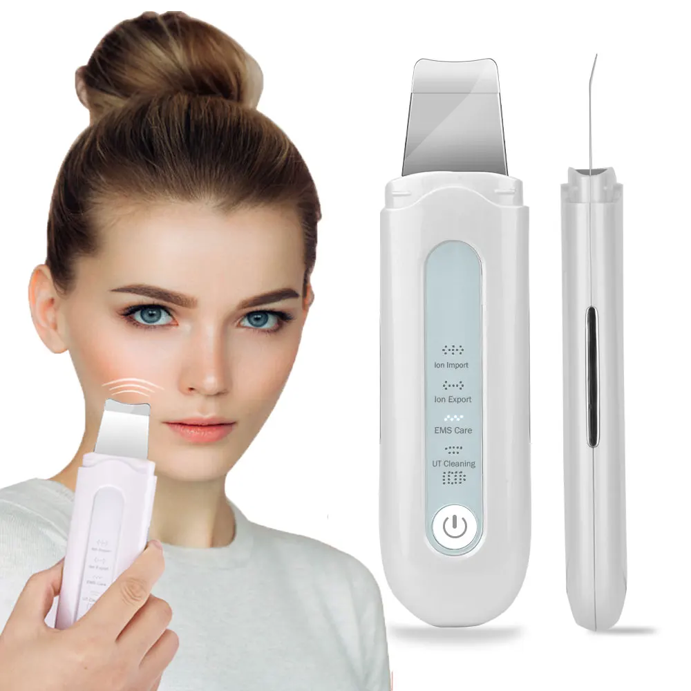 

Pore Cleaner Tool Blackhead Removal Skin Scrubber Ion Vibration Acne Exfoliating Peeling Spatula Ultrasonic Deep Face Cleaning