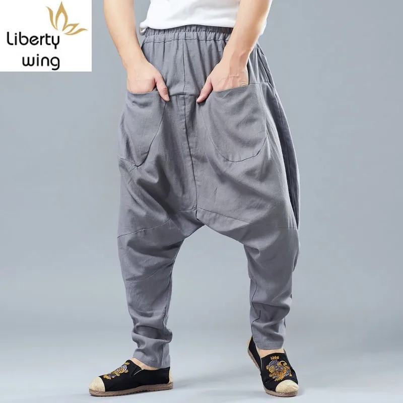 Весна 2020 свободные шаровары в стиле хип хоп Мужские штаны для бега винтажные