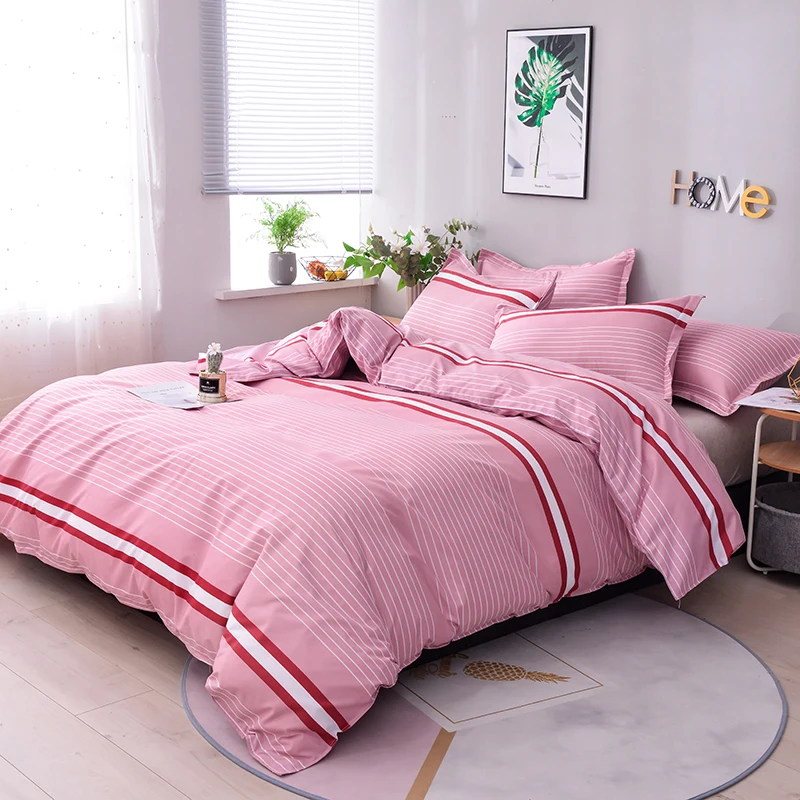 Одеяло постельные принадлежности набор печатных Розовый Серый Синий Печать