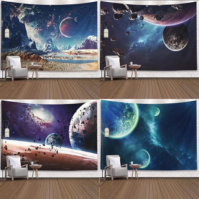 Гобелен с изображением звездной Вселенной планеты Млечного Пути астронавта
