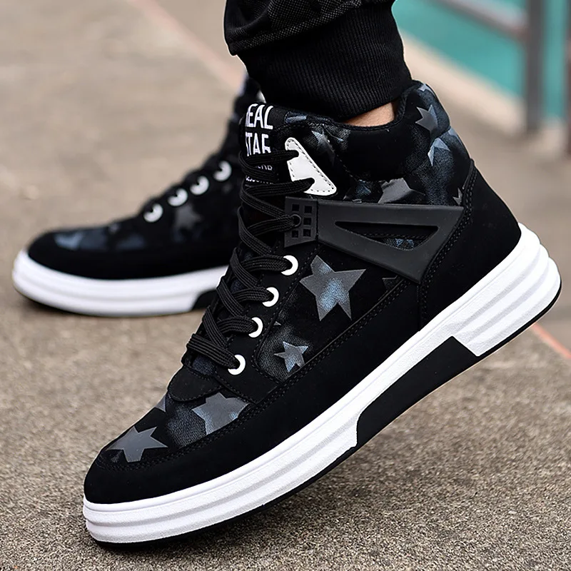 

Autumn Winter 2021 Fashion Sneakers Men Casual Shoes High Top Lace Up Skateboard Footwear Men Designer Shoes Zapatos De Hombre