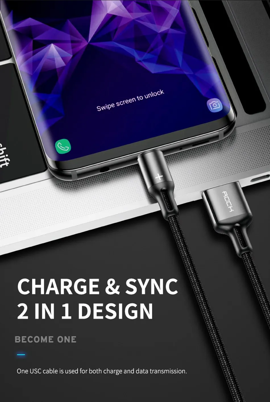 ROCK 2 м 5 м USB C кабель 5A Supercharge type C кабель для huawei p20 lite Быстрая зарядка кабель для samsung S9 8 Note