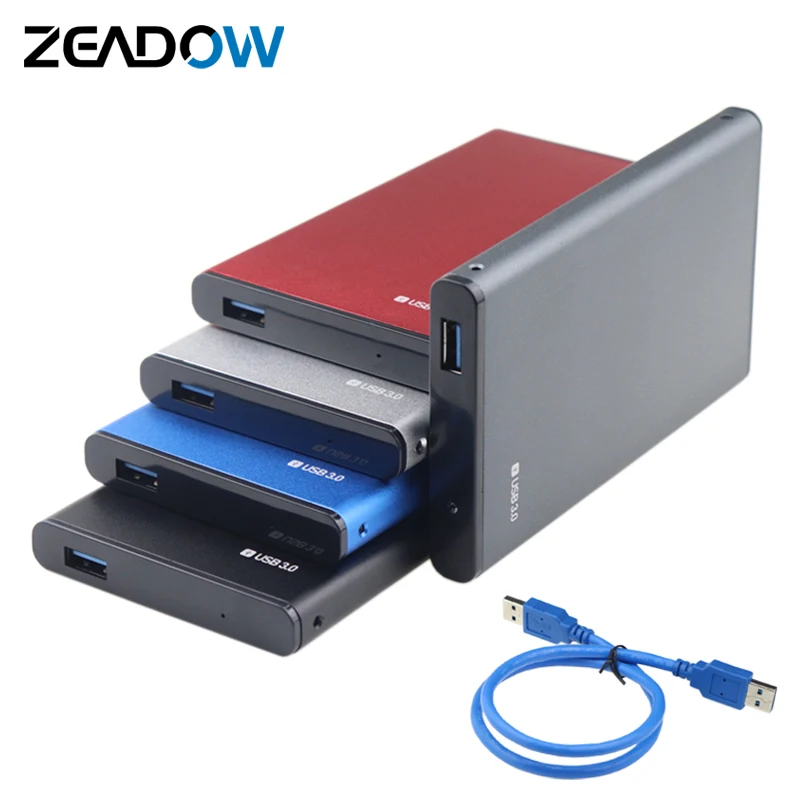 Алюминиевый корпус для внешнего жесткого диска с USB 3 0 на SATA 2 5 дюйма Ультратонкий