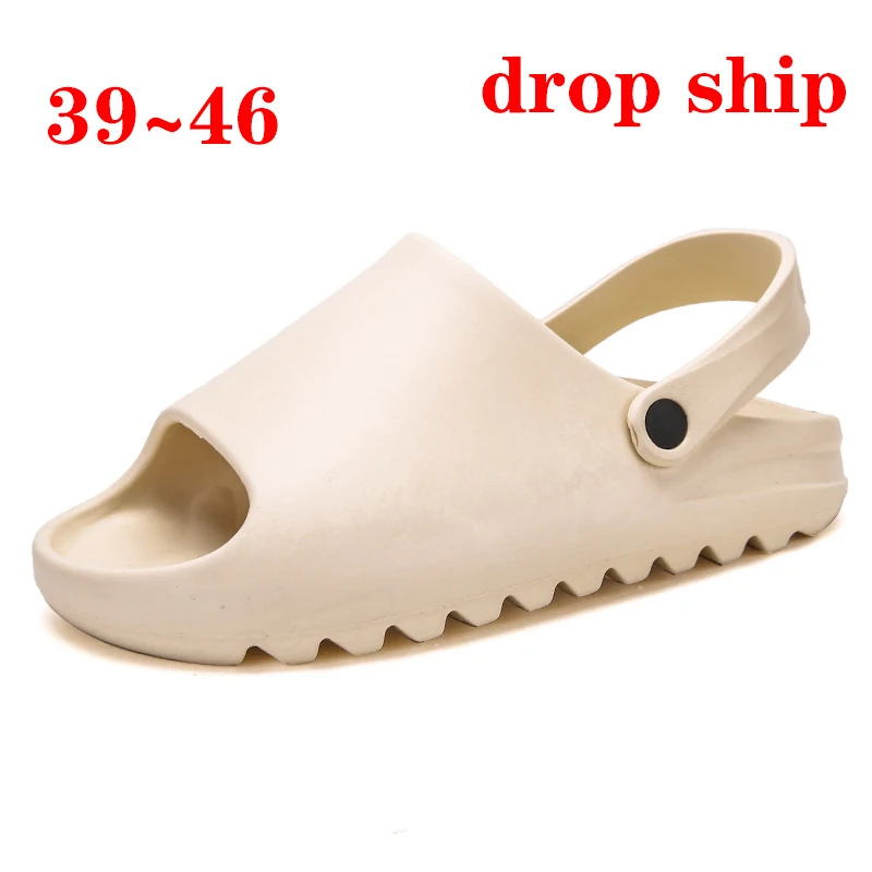 Мужские Пляжные шлепанцы дышащие сандалии с открытым носком легкие граффити