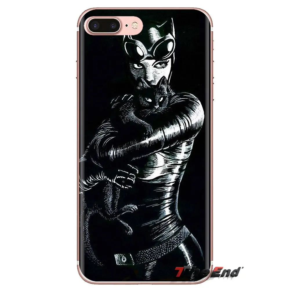 TPU Bag Case For Samsung Galaxy S2 S3 S4 S5 MINI S6 S7 edge S8 S9 Plus Note 2 3 4 5 8 Coque Fundas Cartoon marvel comic catwoman |