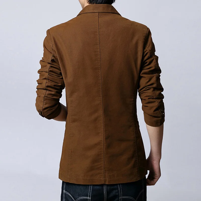 2019 весенне осенний Блейзер пиджак высокого качества однотонный приталенный