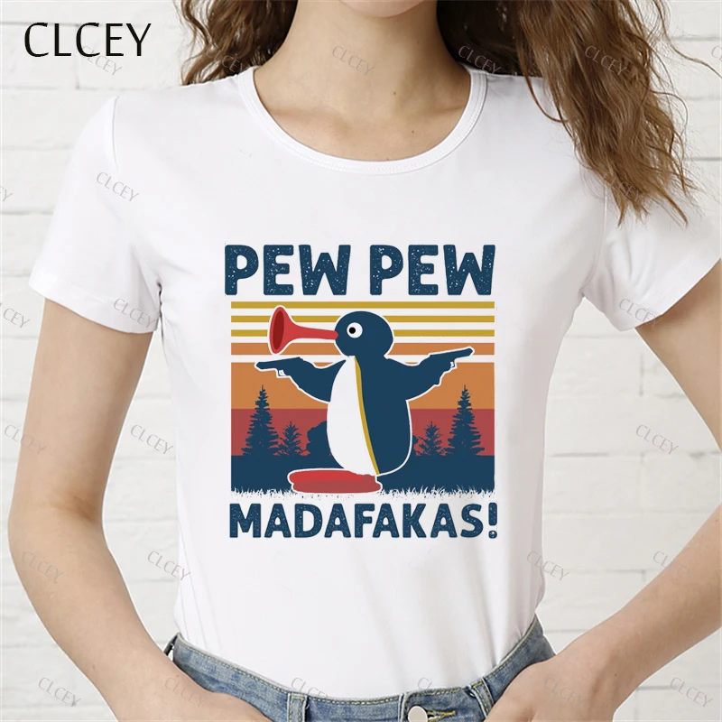 Женская футболка с коротким рукавом Pew черная в стиле ретро принтом кота Madafakas