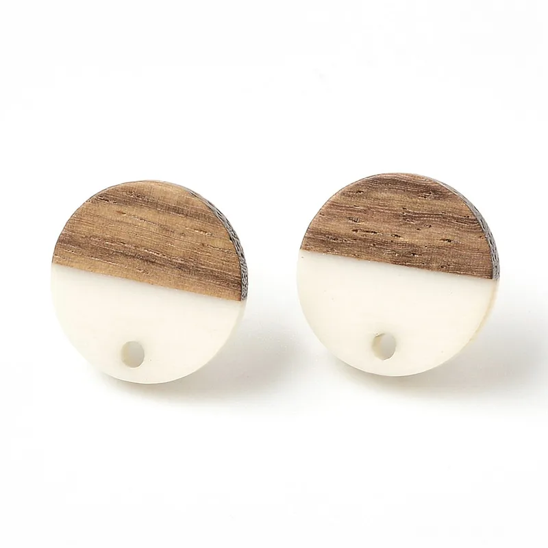 

1Pair Wood and Resin Earrings Pendant For Women Simple Vintage Round Square Geometric Earring Ladies Party Jewelry Gifts