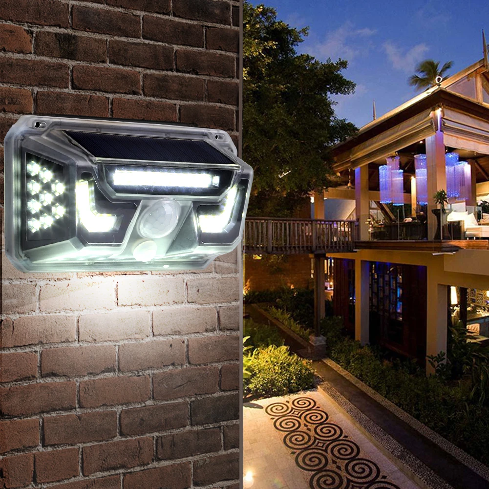 LED COB Solar Light Motion Sensor Illumination Waterproof no Radiation Powered Wall Lamp for Garden Yard Fence | Лампы и освещение