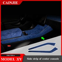 2020 new for tesla model 3 accessories side strip of center console turn fur model y protection side protector cover abs
