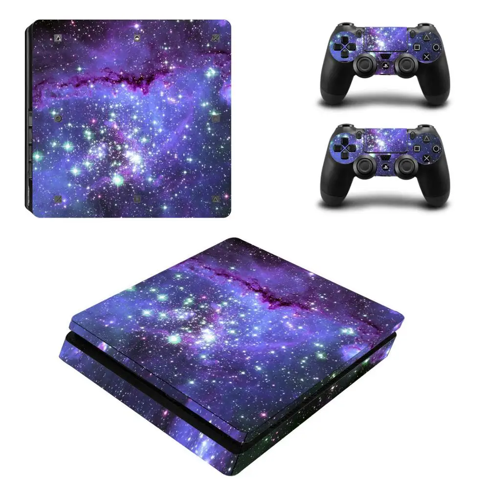 Виниловая тонкая наклейка для PS4 для sony Playstation 4 Slim Console+ 2 контроллера