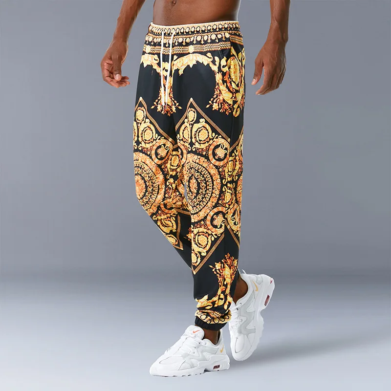 

Ropa De Hombre 2020 New Men's European Palace Style Retro Printing Jogging Pants Casual Trousers Sweatpants Mens Clothing