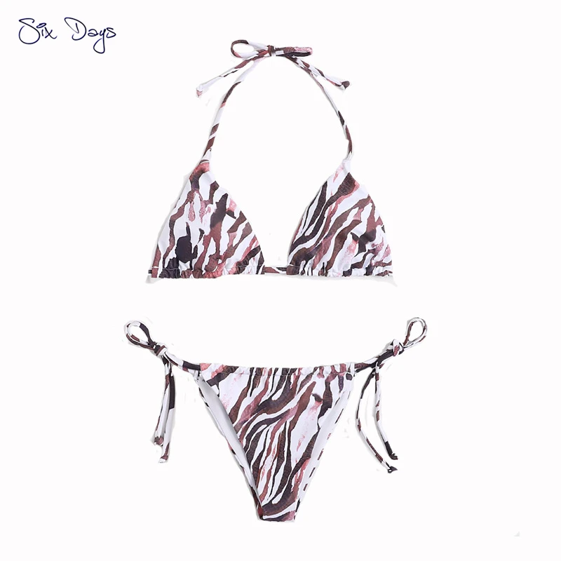 

Sexy Leopard Print Bikini Set Women Lace-Up Swimwear Female Push Up Swimsuit Micro Swimming Bathing Floral Brazilian Bikini