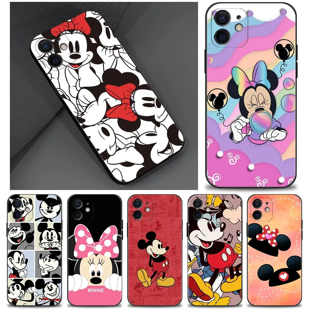 

Mickey Disney Plus Silicone Case Coque for Apple iPhone 11 12 13 Pro Max 5G 11 Pro 12 Mini Cover Bags Housing