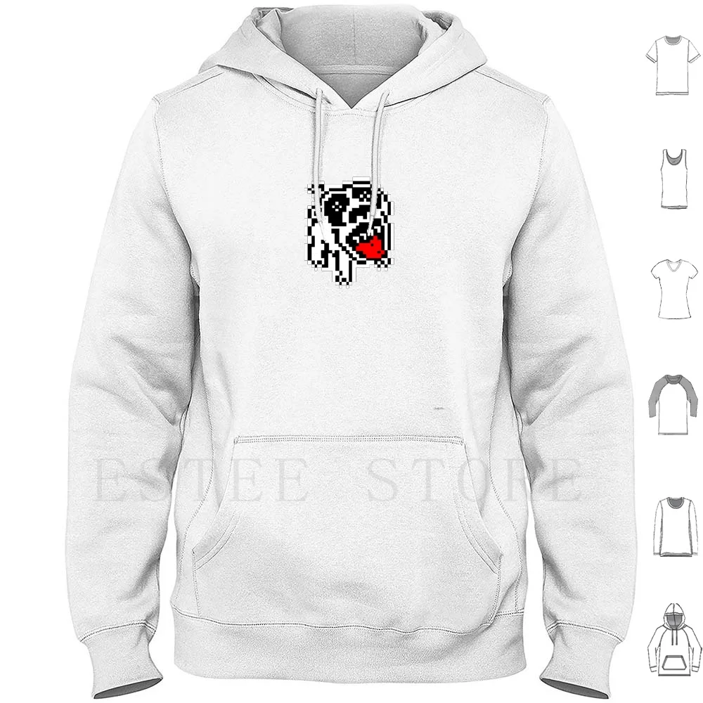 

Dogslife Pixel Art Hoodies Long Sleeve Pixel Pixel Art Zx Spectrum 80S Dog Dogslife Computer Art Red Black And White