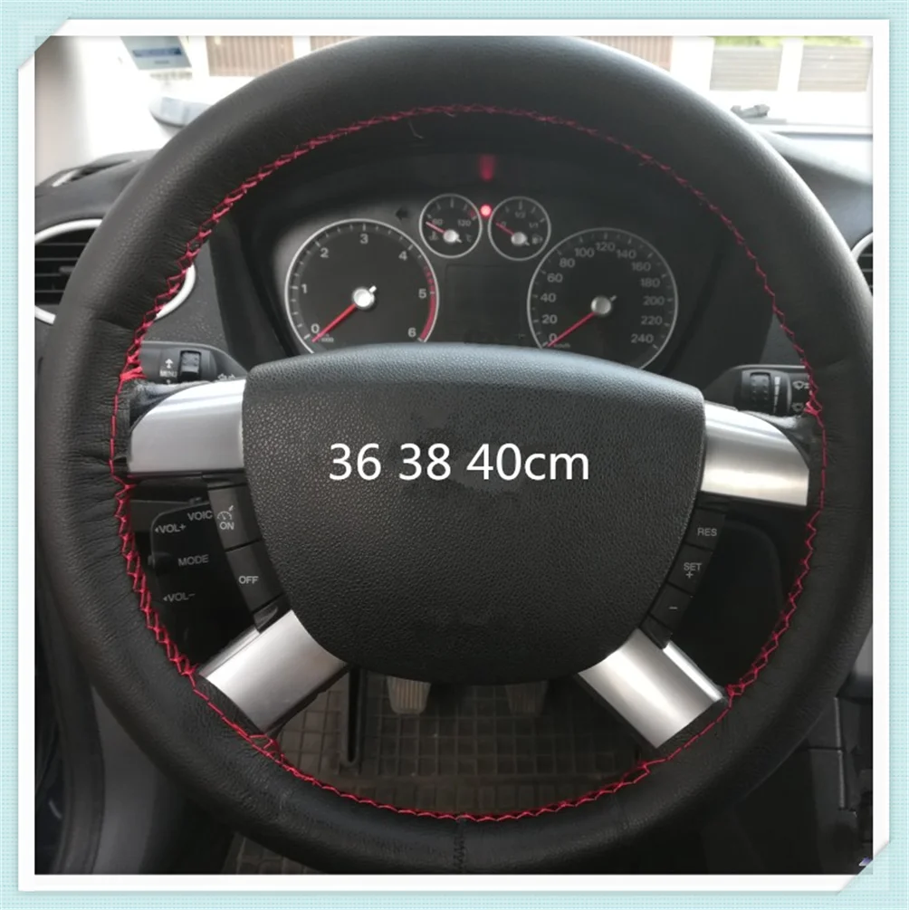 Универсальный автомобильный чехол на руль из искусственной кожи тканые