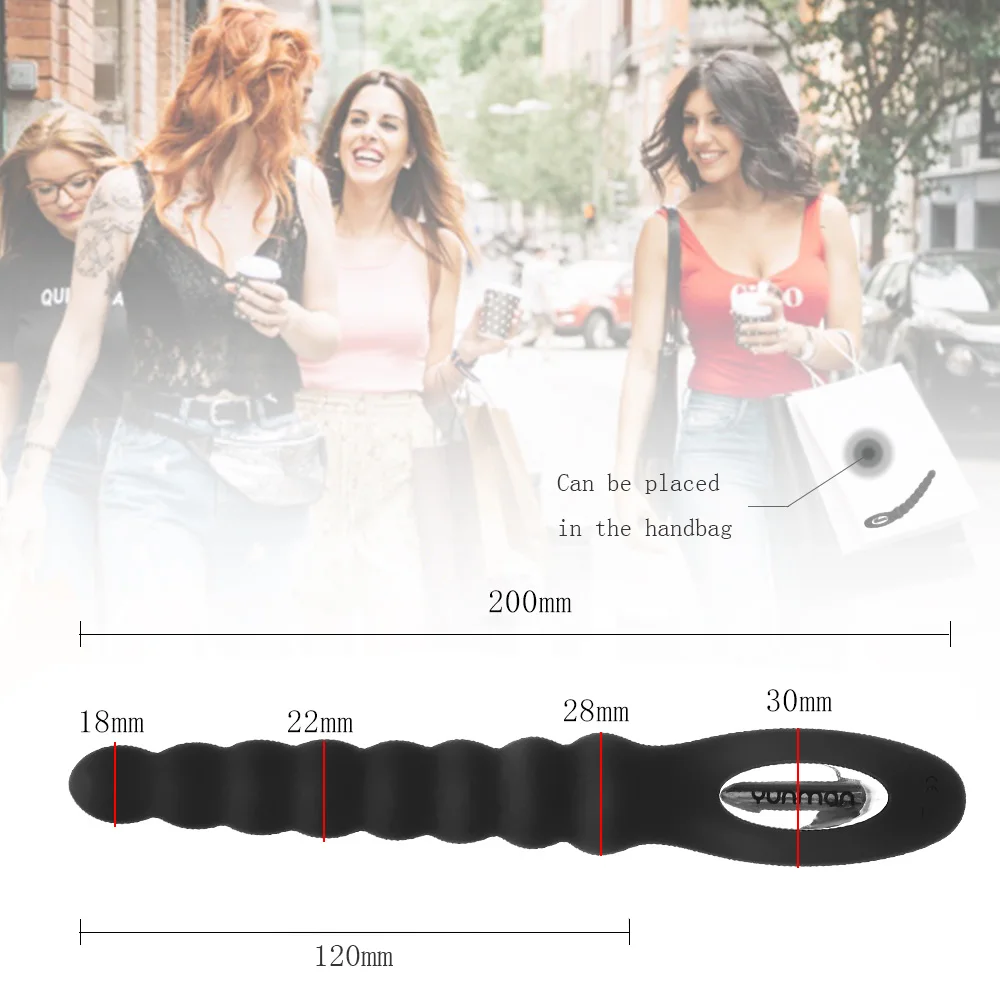 Вибратор с двумя моторами для женщин Анальная пробка фаллоимитатор массажа