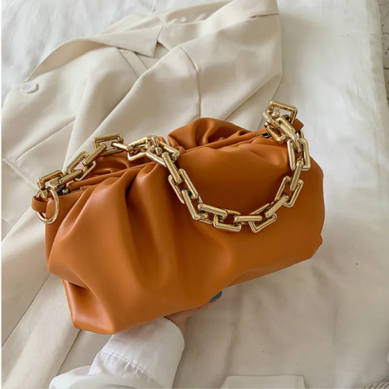 Модная сумка для женщин в виде облака мягкая кожа на одно плечо сланцевая