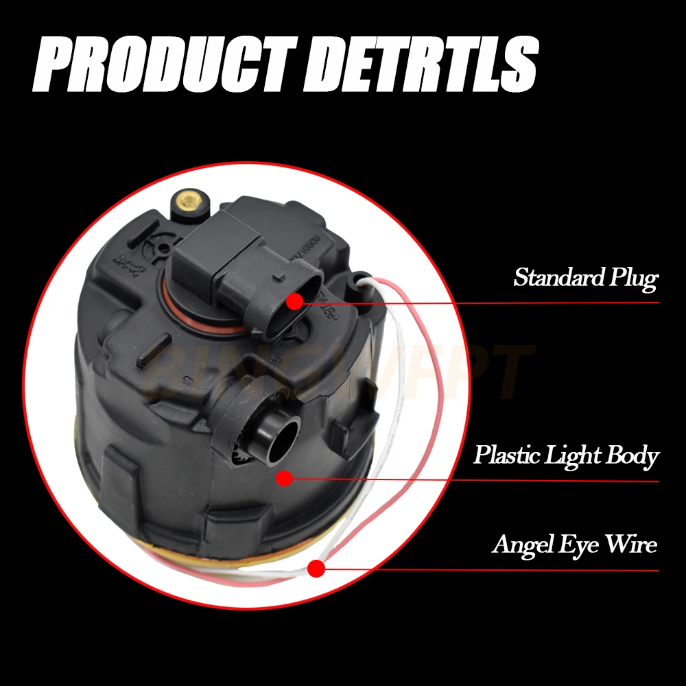 Beste 2 Stuks Voor Nissan Tiida SC11X Cube Quest 2006-2012 Led Fog Light Angel Eye Dagrijlicht H11 12V