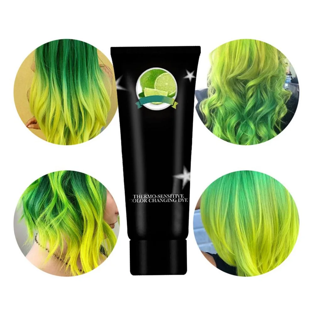 

50ML Thermochromic Color Changing Wonder Dye Mermaid Hair Dye Gray Hair Color Cream Thermo Sensing Shade Shifting Hair-Color Wax