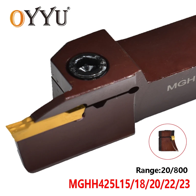 

OYYU MGHH MGHH425L15-20/36 MGHH425L22-160/400 MGHH425L22 50/80 Lathe Cutter Shank Spring Steel Grooving Cutting Holder MGMN400
