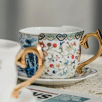modern porcelain cup saucer simplicity creative handmade coffee tea cups reuseable ceramic bardak drinking accessories ek50bd