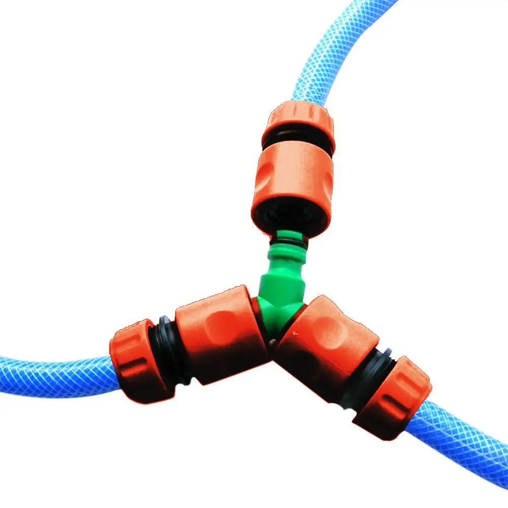 

Plastic Y-Shaped 3-Way Pacifier Connector ID 12MM 19MM 1 for 2 Quick Connector for Garden Water Pipes
