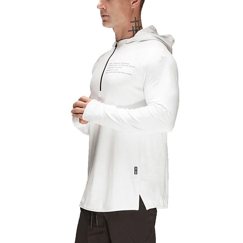 Новинка Мужская Осенняя модная спортивная одежда с капюшоном для фитнеса