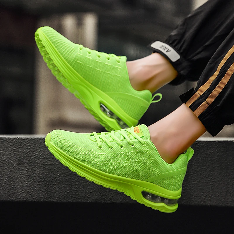 Кроссовки на плоской подошве дышащие с воздушной подушкой для бега лоферы