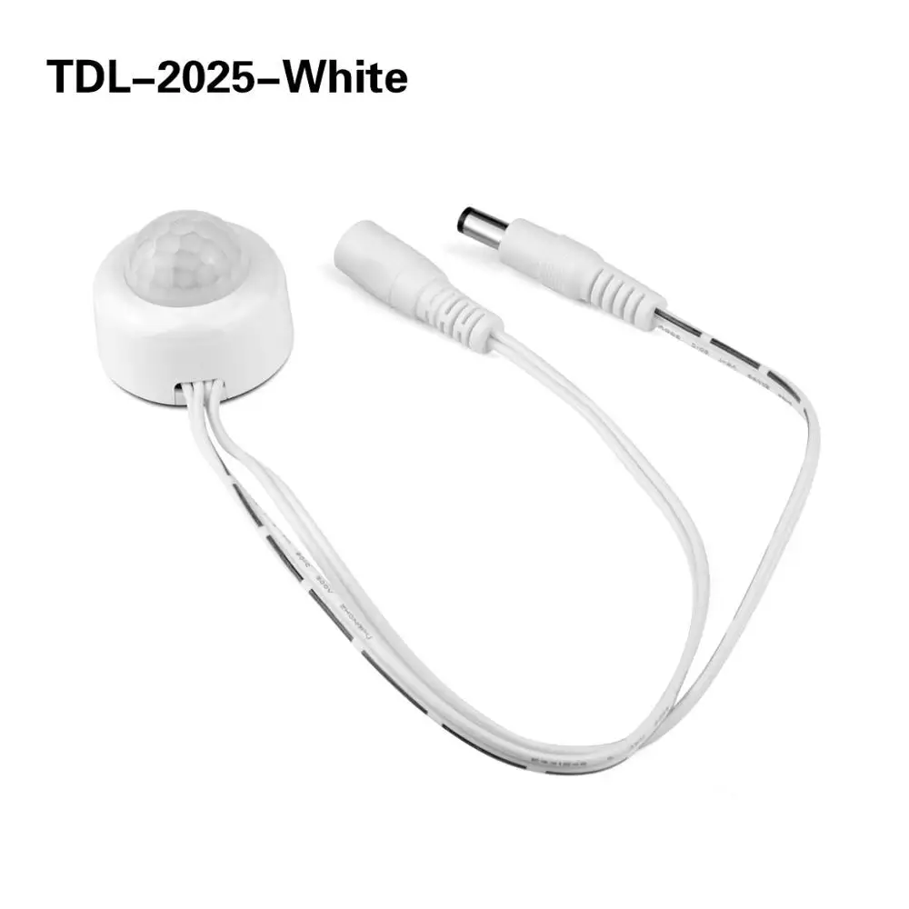 TDL2025-White Body Высокочувствительный движения PIR Сенсор выключатель света DC 12 V-24 V Автоматический Инфракрасный датчик движения Сенсор переключатель для Светодиодные ленты света - Цвет: TDL2025-White Body