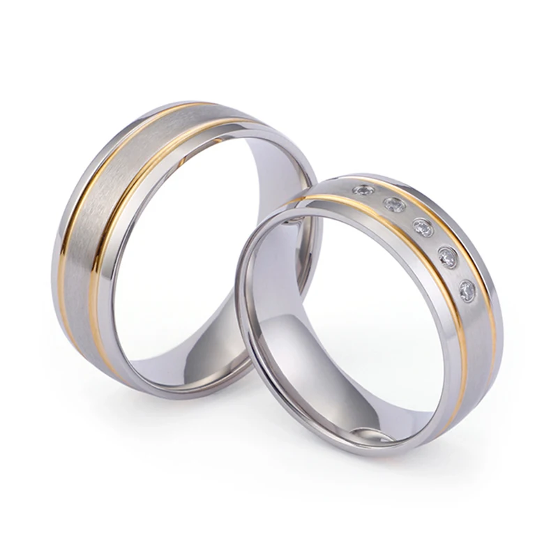 Кольцо обручальное из титана для влюбленных ширина 7 мм | Украшения и аксессуары